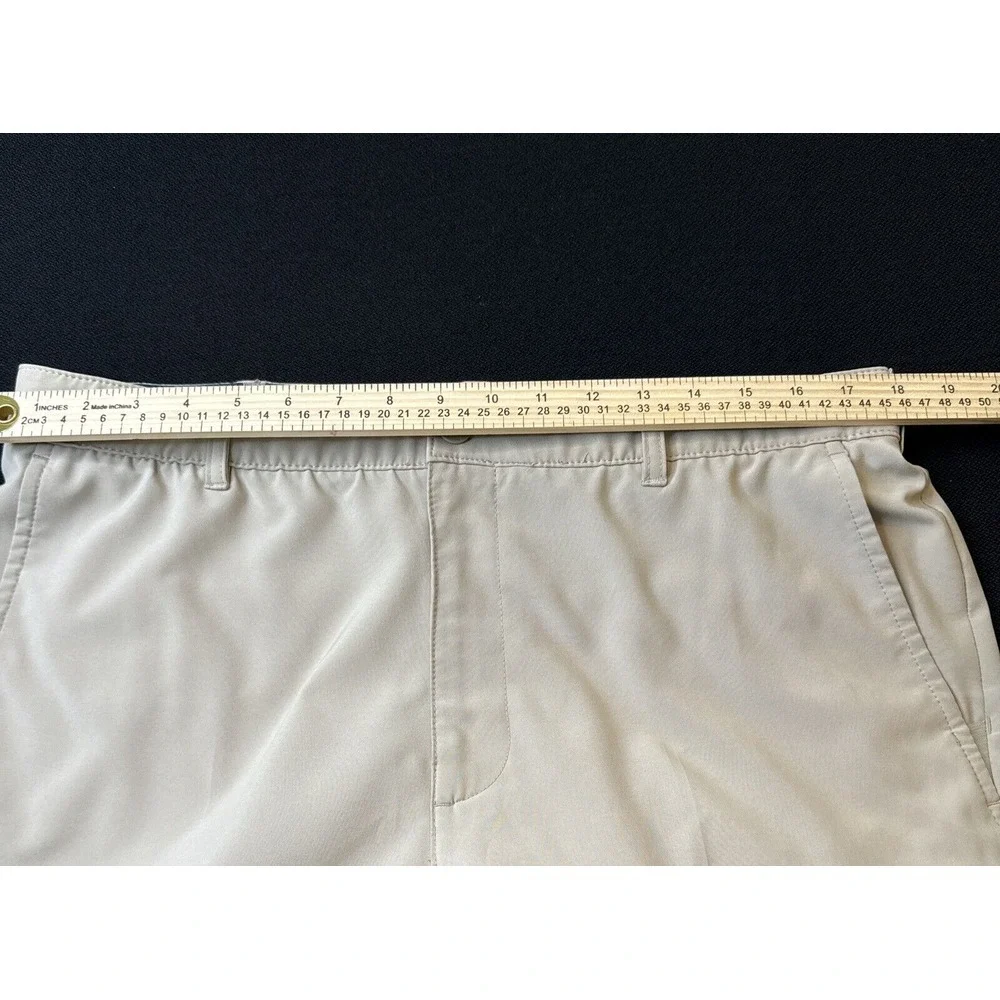 IZOD‎ 36x32 TAN Men's Golf Pants Flat Front Athletic/ Performance ~ EXCELLENT